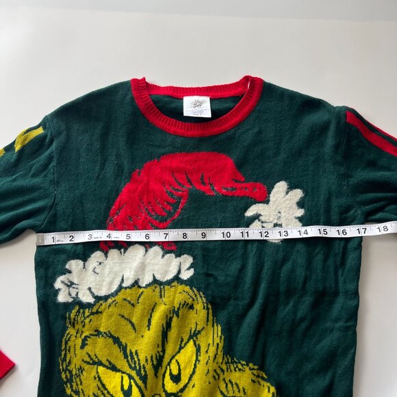 NWOT Boys Small Grinch Red & Green Naughty Christmas Holiday Crewneck Sweater - Picture 7 of 7